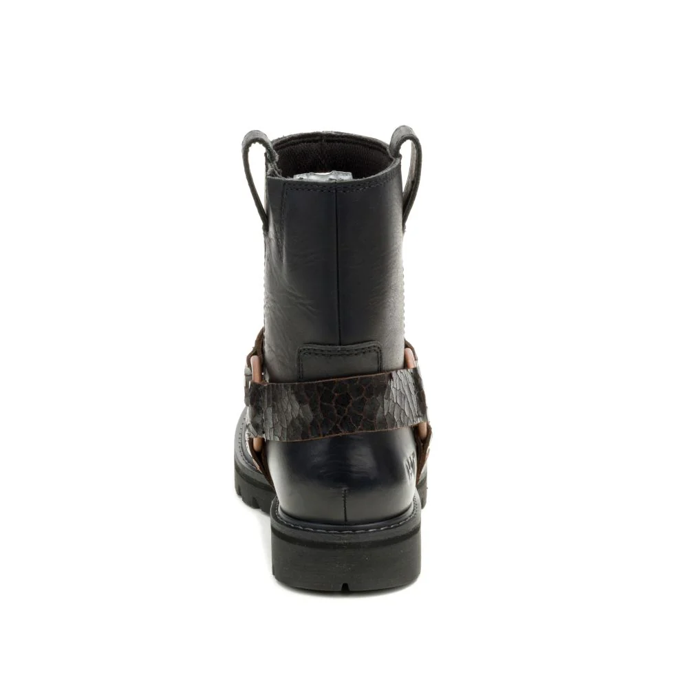Grader Harness  P312310 Womens Black Leather Boots - Image 5
