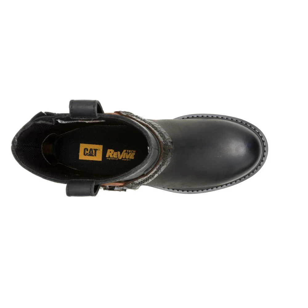 Grader Harness  P312310 Womens Black Leather Boots - Image 7